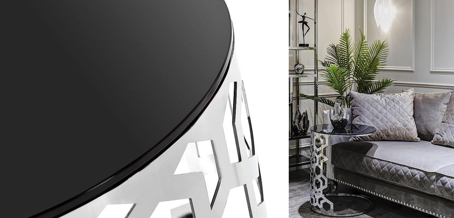 Приставной стол Yen Geometry Side Table silver 60 Приставной стол Yen Geometry Side Table silver 60 - Loft-Concept в Грозном