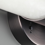 Бра с вытянутым цилиндрическим плафоном из белого алебастра на круглом основании Темная Латунь Cryptocrystalline Stone варинант исполнения - 3 | Loft Concept в Грозном