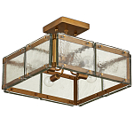 Потолочный светильник квадратный из толстого литого стекла Cast Glass варинант исполнения - 5 | Loft Concept в Грозном