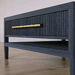 Кофейный стол Primo с двумя ящиками Черный дуб варинант исполнения - 5 | Loft Concept в Грозном