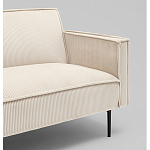 Диван современный вельветовый прямой Worcester Молочный варинант исполнения - 3 | Loft Concept в Грозном