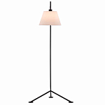 Торшер с черным наклонным корпусом и конусовидным абажуром Black Tripod варинант исполнения - 3 | Loft Concept в Грозном