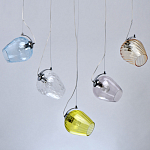 Люстра линейная с 5-ю разноцветными стеклянными плафонами Kaleido варинант исполнения - 4 | Loft Concept в Грозном