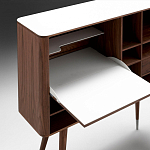 Дизайнерский комод-буфет на высоких ножках с выдвижными ящиками и открытыми полками Joshar варинант исполнения - 4 | Loft Concept в Грозном