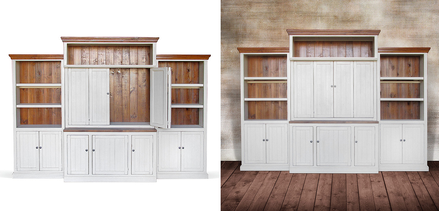 Шкаф-стеллаж Venanzo Provence HARMONIE Weathered White Шкаф-стеллаж Venanzo Provence HARMONIE Weathered White - Loft-Concept в Грозном