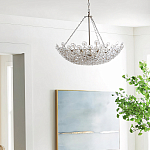 Люстра декорированная цветами из стекла Lightness of Flowers варинант исполнения - 3 | Loft Concept в Грозном