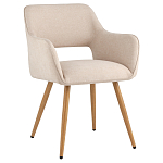 Стул в рогожке бежевого цвета NEASAN STOOL варинант исполнения - 1 | Loft Concept в Грозном