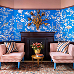 Обои ручная роспись Houghton Canton Blue варинант исполнения - 3 | Loft Concept в Грозном