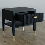 Прикроватная тумбочка с ящиком Elsa Dreams Black варинант исполнения - 2 | Loft Concept в Грозном