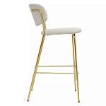 Стул барный широкой полукруглой спинкой на золотистых ножках Chair Smooth Shapes варинант исполнения - 2 | Loft Concept в Грозном