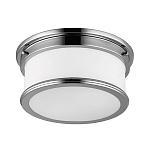 Потолочный светильник для ванных комнат цвета хром с вытянутым плафоном из молочного стекла Feiss варинант исполнения - 1 | Loft Concept в Грозном