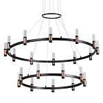 Люстра подвесная с двумя круглыми ярусами и цилиндрическими плафонами Arnaut Light варинант исполнения - 1 | Loft Concept в Грозном