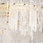 Люстра круглая с прозрачными стержнями разной длины Textured Glass Chandelier варинант исполнения - 4 | Loft Concept в Грозном