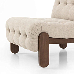 Кресло с деревянным каркасом и обивкой из ткани букле Medieval Furniture варинант исполнения - 4 | Loft Concept в Грозном