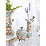 Шкатулка голубого цвета с цветочными орнаментами Blue Garden варинант исполнения - 6 | Loft Concept в Грозном