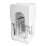 Встраиваемый в стену гипсовый светильник под покраску с арками и рельефными колоннами Antiquity Athena варинант исполнения - 2 | Loft Concept в Грозном