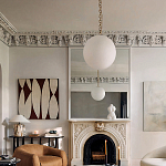 Подвесной светильник в форме шара из белого текстурного стекла Atmosphere варинант исполнения - 3 | Loft Concept в Грозном