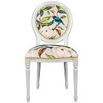 Стул светло-серый из натурального бука с изображением птицы в саду Blooming Birds варинант исполнения - 1 | Loft Concept в Грозном