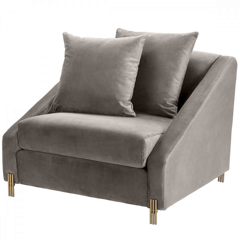 Кресло Eichholtz Chair Candice grey Латунь Серый Кресло Eichholtz Chair Candice grey Латунь Серый в Грозном | Loft Concept