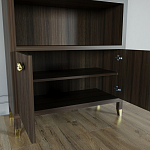 Книжный Стеллаж Elsa Dreams Walnut с задней стенкой варинант исполнения - 4 | Loft Concept в Грозном