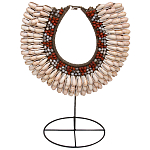 Этническое ожерелье из ракушек и бус Aboriginal Ethnic Necklace Beige Red варинант исполнения - 1 | Loft Concept в Грозном
