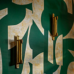 Обои ручная роспись в стиле Арт-деко Symphony Original colourway on Jade silk dupion варинант исполнения - 2 | Loft Concept в Грозном