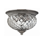 Потолочный светильник с чашеобразным плафоном из толстого волнообразного стекла и широким узорчатым основанием Hinkley варинант исполнения - 5 | Loft Concept в Грозном