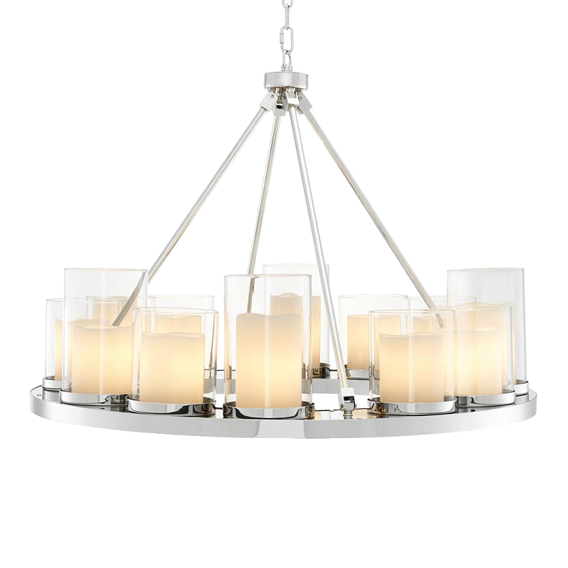 Люстра Chandelier Summit Сircle Нержавеющая сталь Прозрачный (Transparent) Белый Люстра Chandelier Summit Сircle Нержавеющая сталь Прозрачный (Transparent) Белый в Грозном | Loft Concept