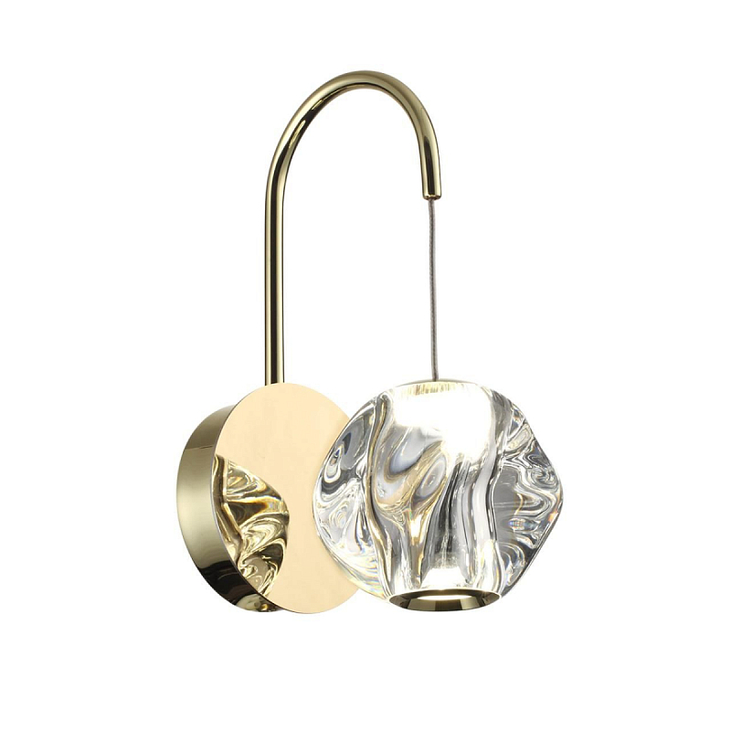 Бра с прозрачным шарообразныи плафоном Bubbles Bocci Золотой Прозрачный Хром в Грозном | Loft Concept 