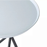 Столик приставной с круглой серой столешницей и черным основанием Round Stable Table варинант исполнения - 3 | Loft Concept в Грозном