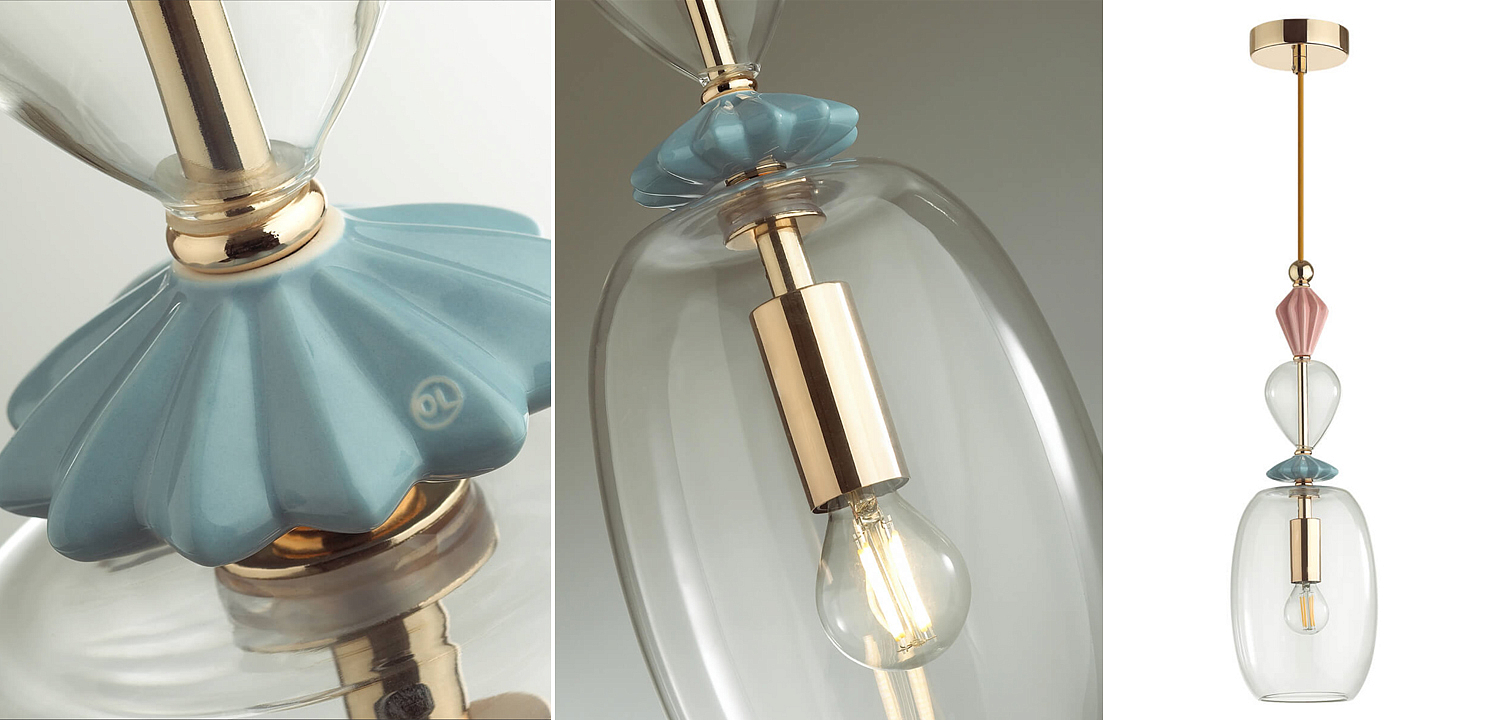Подвесной светильник Iris Glas hanging lamp candy B Подвесной светильник Iris Glas hanging lamp candy B - Loft-Concept в Грозном