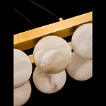 Люстра линейная прямоугольная с сферическими плафонами Phased Spheres варинант исполнения - 3 | Loft Concept в Грозном