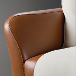 Элитарный современный диван Birmingham с кожаной спинкой варинант исполнения - 3 | Loft Concept в Грозном