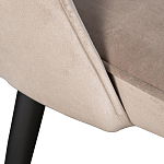 Стул велюровый серо-бежевый Schelde Gray Beige варинант исполнения - 3 | Loft Concept в Грозном