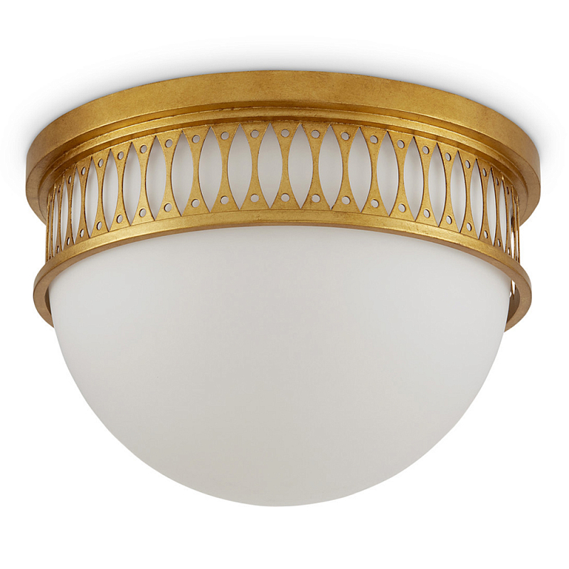 Потолочный светильник с фактурным золотым каркасом Exceptional Classic Design Золотой Молочный в Грозном | Loft Concept 