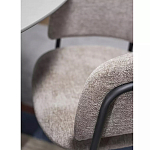 Стул полукруглый с каркасом из металла и мягким сиденьем и спинкой Soft Chenille варинант исполнения - 8 | Loft Concept в Грозном