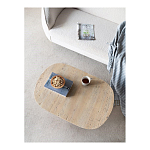 Столик кофейный кремового цвета с овальной столешницей и круглым основанием Cream Dalmen Table варинант исполнения - 5 | Loft Concept в Грозном