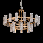 Люстра двухъярусная круглая с текстурными цилиндрическими плафонами Glimpse варинант исполнения - 7 | Loft Concept в Грозном