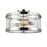 Потолочный светильник с цилиндрическим плафоном из прозрачного пузырькового стекла Feiss варинант исполнения - 1 | Loft Concept в Грозном