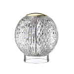 Настольная лампа с прозрачным шарообразным плафоном на цилиндрической подставке Crystal Globule варинант исполнения - 1 | Loft Concept в Грозном