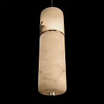 Подвесной светильник с цилиндрическим плафоном из белого алебастра Cryptocrystalline Stone варинант исполнения - 8 | Loft Concept в Грозном