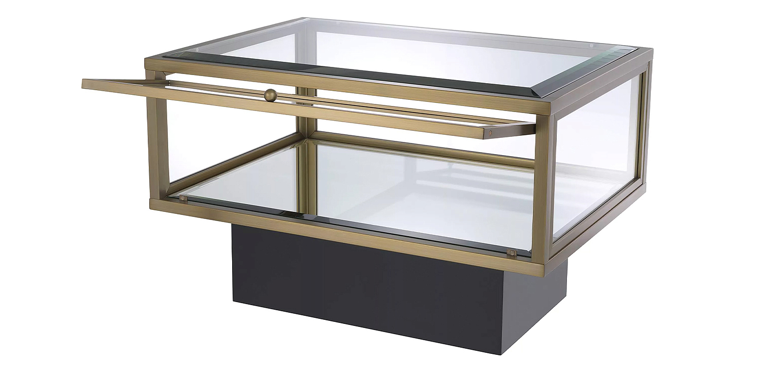 Приставной стол с витриной Eichholtz Side Table Ryan Приставной стол с витриной Eichholtz Side Table Ryan - Loft-Concept в Грозном