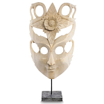Маска ручной работы деревянная с резьбой Mask of Happiness варинант исполнения - 1 | Loft Concept в Грозном