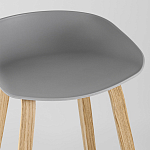 Барный стул на ножках из натурального дерева Boras Grey варинант исполнения - 7 | Loft Concept в Грозном