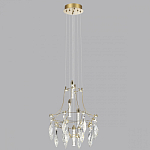 Люстра подвесная из металла с хрустальными подвесками прозрачного цвета Quasar 41 варинант исполнения - 6 | Loft Concept в Грозном