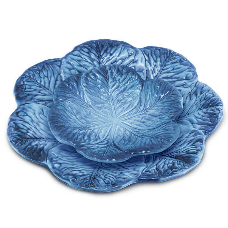Тарелка Abhika PLATE LEAF CABBAGE Blue Сапфирово-синий Тарелка Abhika PLATE LEAF CABBAGE Blue Сапфирово-синий в Грозном | Loft Concept