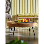 Журнальный столик с круглой фактурной столешницей из натурального дерева Vortex варинант исполнения - 4 | Loft Concept в Грозном