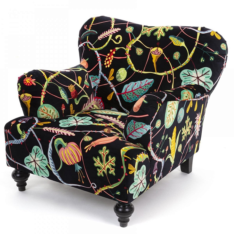 Кресло Seletti Armchair Botanical diva black Черный Мульти Кресло Seletti Armchair Botanical diva black Черный Мульти в Грозном | Loft Concept
