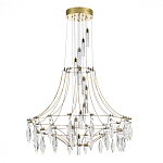 Люстра подвесная из металла с хрустальными прозрачными подвесками Quasar 81 варинант исполнения - 2 | Loft Concept в Грозном