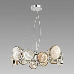 Люстра с плафонами из дымчатого стекла Glass Peonies варинант исполнения - 3 | Loft Concept в Грозном